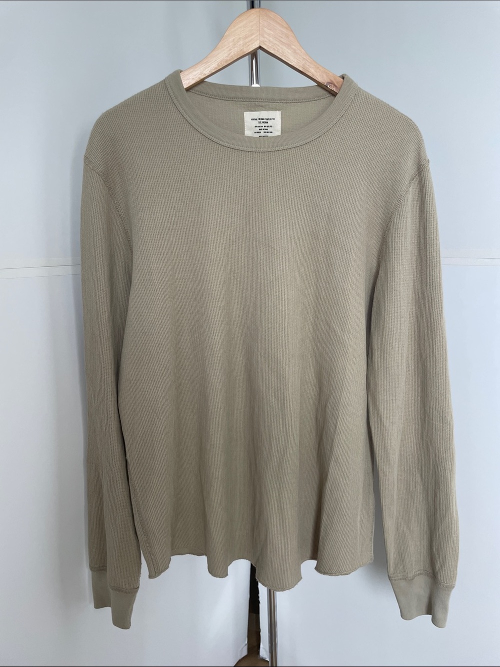 Men’s Buck Mason Vintage Thermal Surplus Tee. Size Medium.